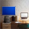 Floortex - Viztex Fabric Bulletin Board with an Aluminium frame - 24'' x 36'' - Blue