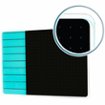 Floortex - Viztex Glacier Teal & Black Plan & Grid Glass Dry Erase Board - 17'' x 23'' - Teal