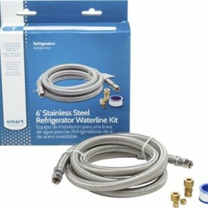 Smart Choice - Stainless-Steel Refrigerator Waterline Kit Required for Hook-Up - Silver