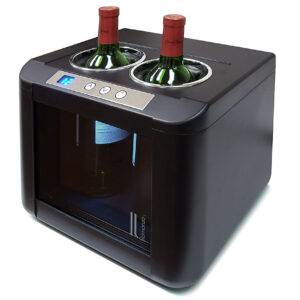 Vinotemp - 2-Bottle Thermoelectric Open Wine Cooler - Black