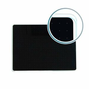 Floortex - Viztex Glacier Black Multi-Purpose Grid Glass Dry Erase Board 17'' x 23'' - Black