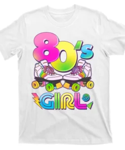 Retro 80's Girl Cute Roller Skates T-Shirt