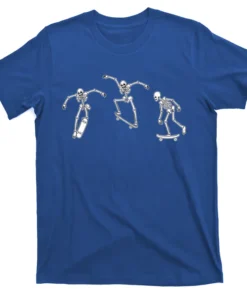 Skateboarding Skeletons Skeleton Skater Halloween Skate Meaningful Gift T-Shirt