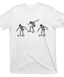 Skeleton Skateboard Dabbing Skate Skeleton T-Shirt